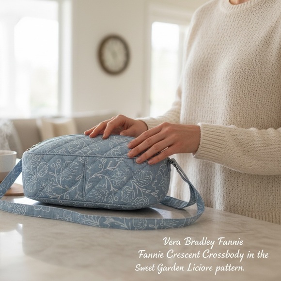 Vera Bradley Handbags - Vera Bradley woman’s cotton Fannie Crescent crossbody and satchel bag